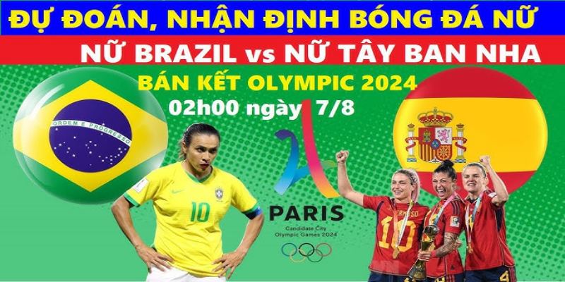 Nhận Định Nữ Brazil vs Nữ Tây Ban Nha